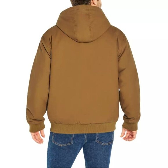 Woolrich M Men Coat Canvas Hooded Jacket Plaid Kangaroo Pocket Winter Hoodie - Picture 10 of 13